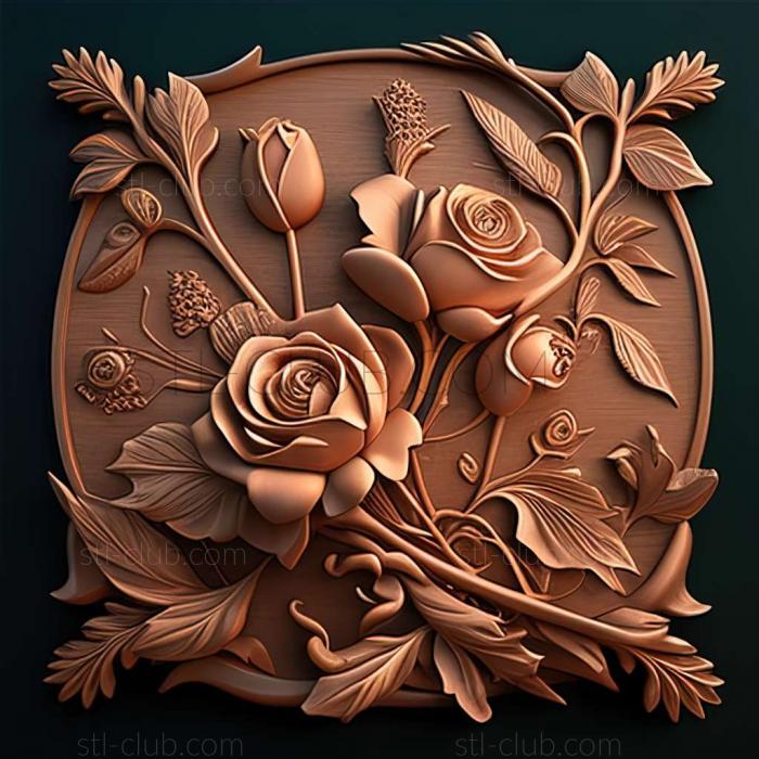 3D model roses (STL)